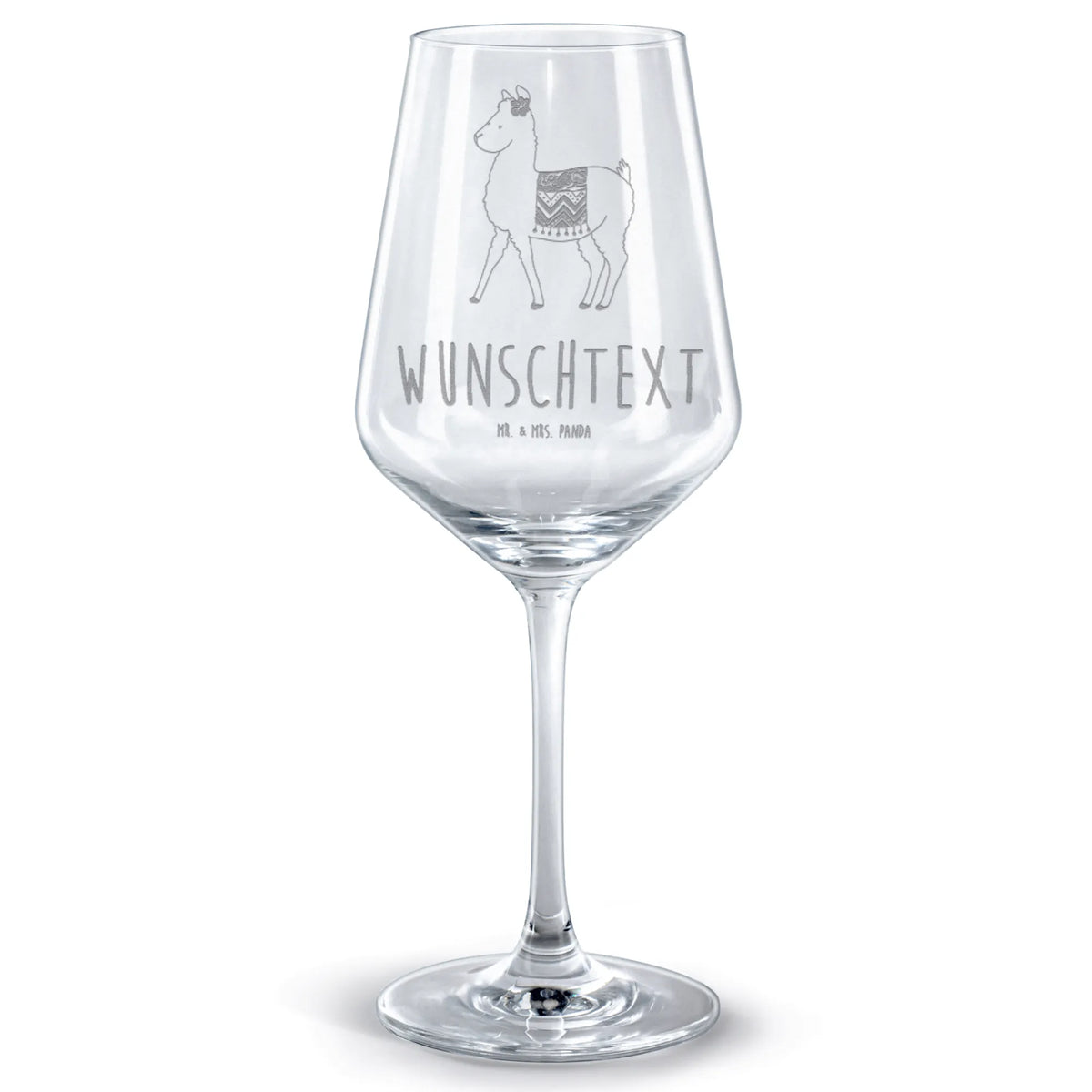Personalized Red Wine Glass alpaca Proud alpaca, llama, pako, camel, Peru, animal, favourite animal