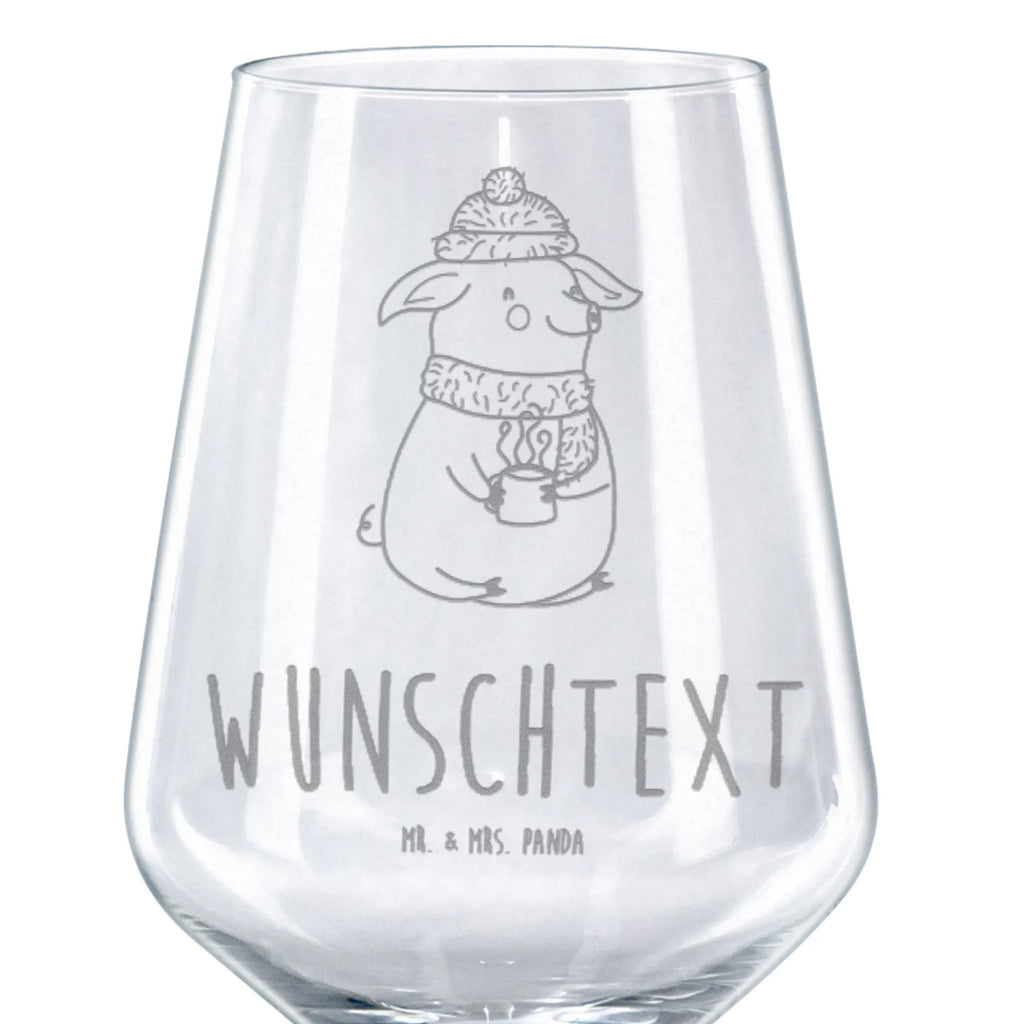 Personalized Red Wine Glass Pig Mulled wine Winter, Christmas, Christmas time, snow, Christmas market, mulled wine, mulled pig, punch