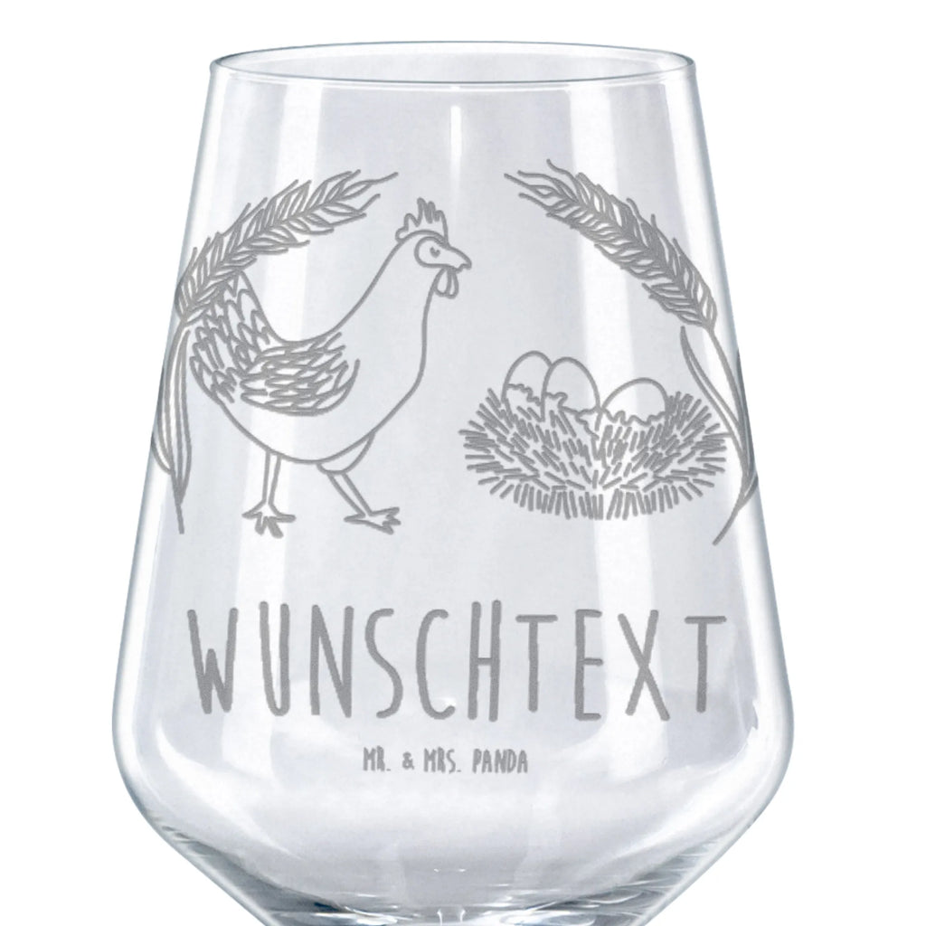 Personalizowany kieliszek do czerwonego wina kurczak Dumny Gospodarstwo, zwierzęta gospodarskie, rolnik, rolniczka