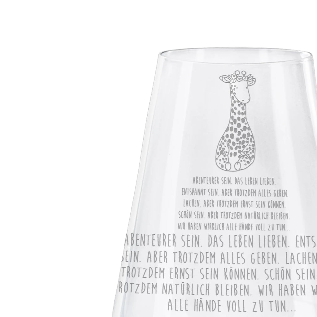 Kieliszek do białego wina żyrafa Wieniec kwiatów Afryka, dzikie zwierzęta