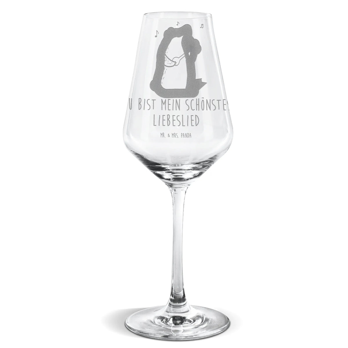 Weißwein Glas Bär Lied Panda Weinglas, Weißwein Kelch, Weißweinkelch, Weinglas Für Weißwein, Weinglas, Mr. & Mrs. Panda Weinglas, Weißwein Glas, wein glas, Teddy, Bär, Teddybär, Lied, Song, Liebe, Spruch, Bear, Liebeslied, Freundin, Bärchen, Frau, Partner, Herz, Valentine, Geschenk, Valentinstag