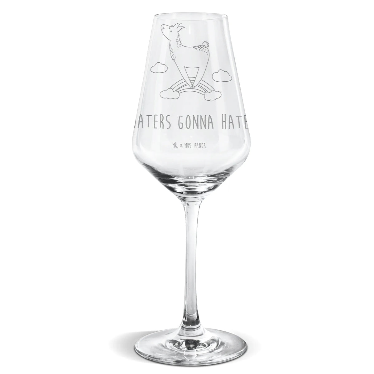 White Wine Glass lama rainbow Llama, alpaca, trendy animal, Rainbow, Self-employed, Cloud country, School, Freedom, Outsider