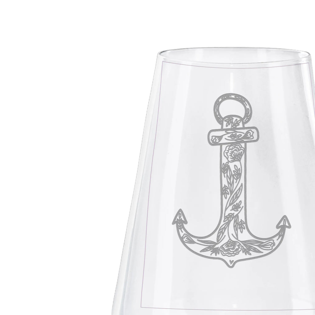 Kieliszek do białego wina kotwica Niebieski Motywy zwierzęce, dobra energia, zabawne powiedzonka, zwierzęta