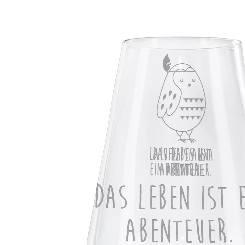 Kieliszek do białego wina sowa Ozdoba z piór Sowa