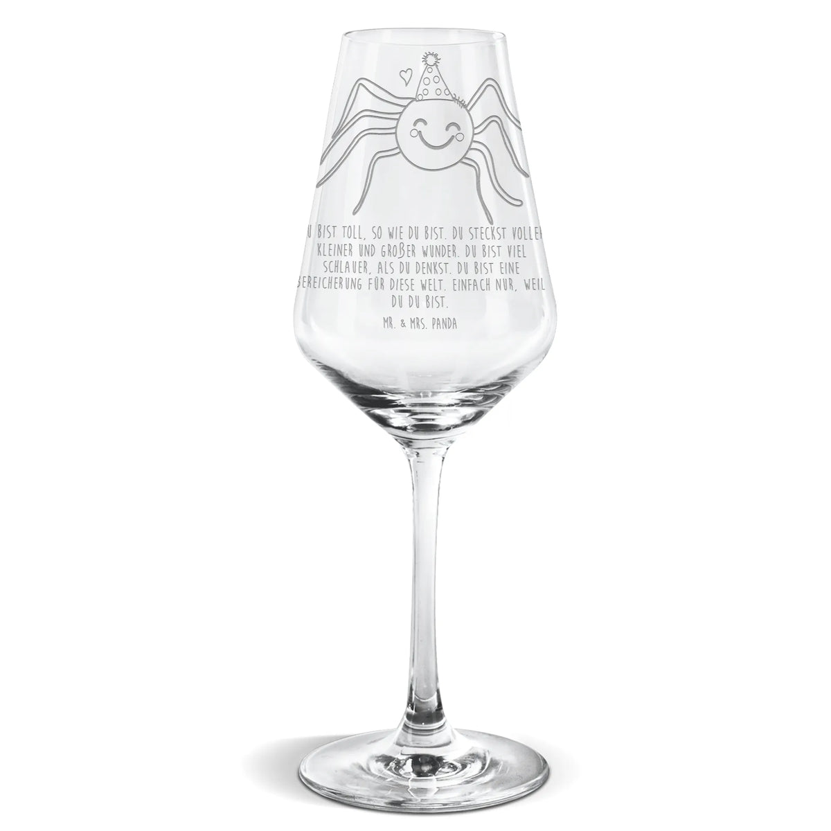Weißwein Glas Spinne Agathe Party wein glas, Weinglas, Weißwein Kelch, Weißwein Glas, Weißweinkelch, Panda Weinglas, Weinglas Für Weißwein, Mr. & Mrs. Panda Weinglas, Spinne Agathe, Spinne, Agathe, Videos, Merchandise, Selbstliebe, Motivation, Glück, Wunder