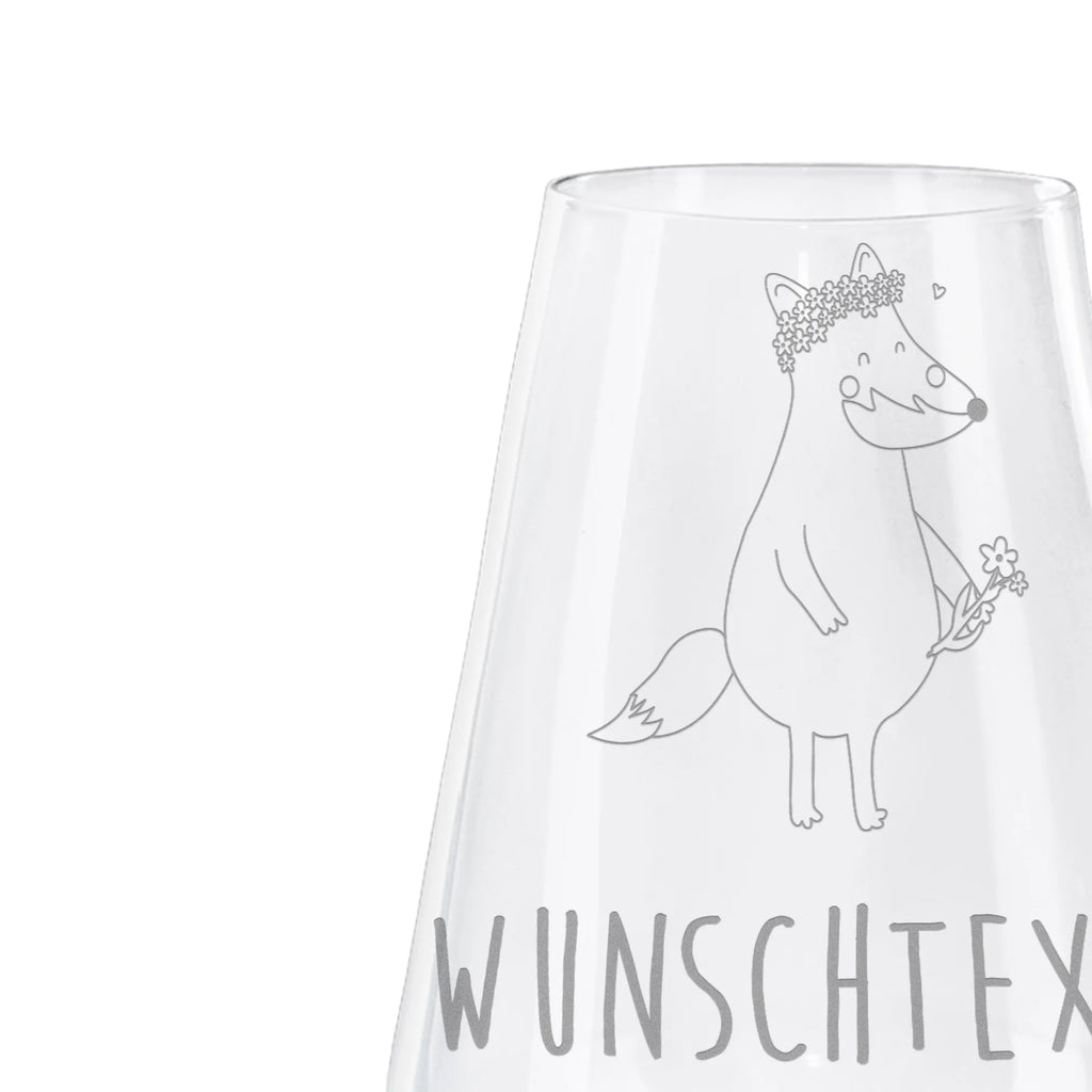 Personalized White Wine Glass Fox Flower fox, foxes, forest wildlife, clever as a fox, animal lover, proof of love, girlfriend, girlfriends, joy, flower, flower girl, self-love, me, flowers, motivation, love, fox girl