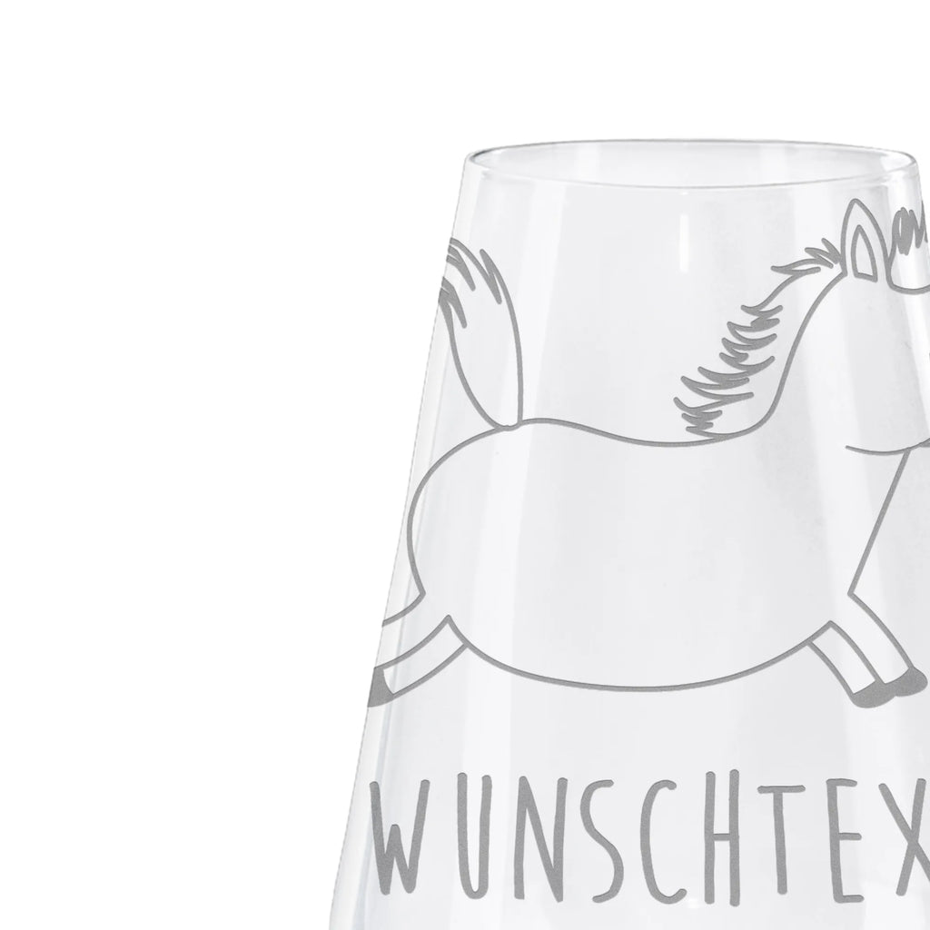 Spersonalizowany kieliszek do białego wina koń skakać Gospodarstwo, zwierzęta gospodarskie, rolnik, rolniczka