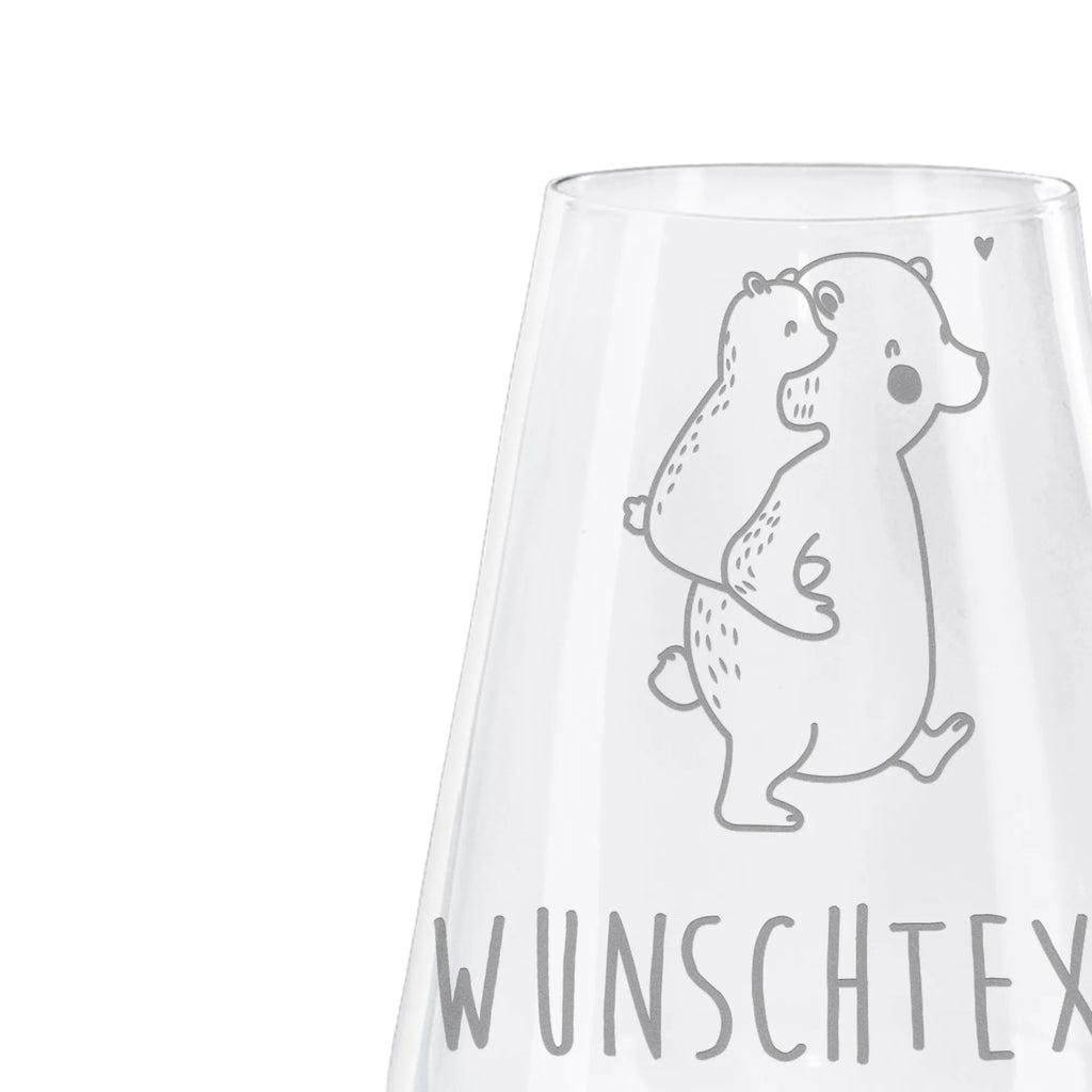 Personalized White Wine Glass Papa Bear Family, Father's Day, Mother's Day, brother, sister, Mom, Dad, dad, daddy, uncle, father's day, present, birthday