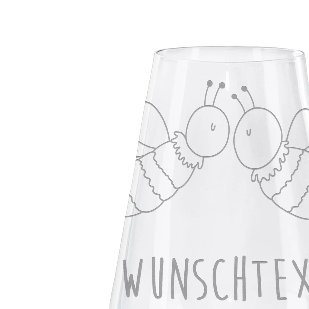 Personalized White Wine Glass bee Love Bee, wasp, bumblebee
