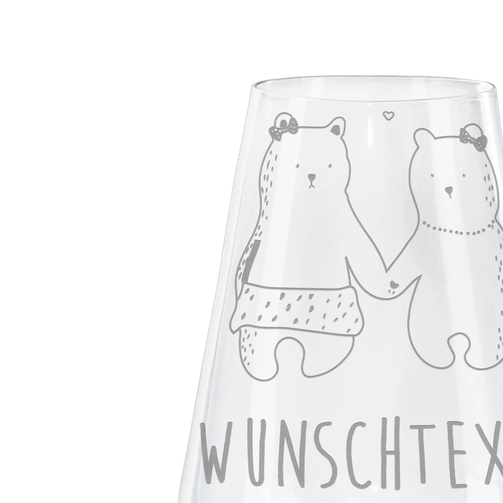Spersonalizowany kieliszek do białego wina Niedźwiedź przyjaciółka Niedźwiedź, Miś, Pluszowy miś