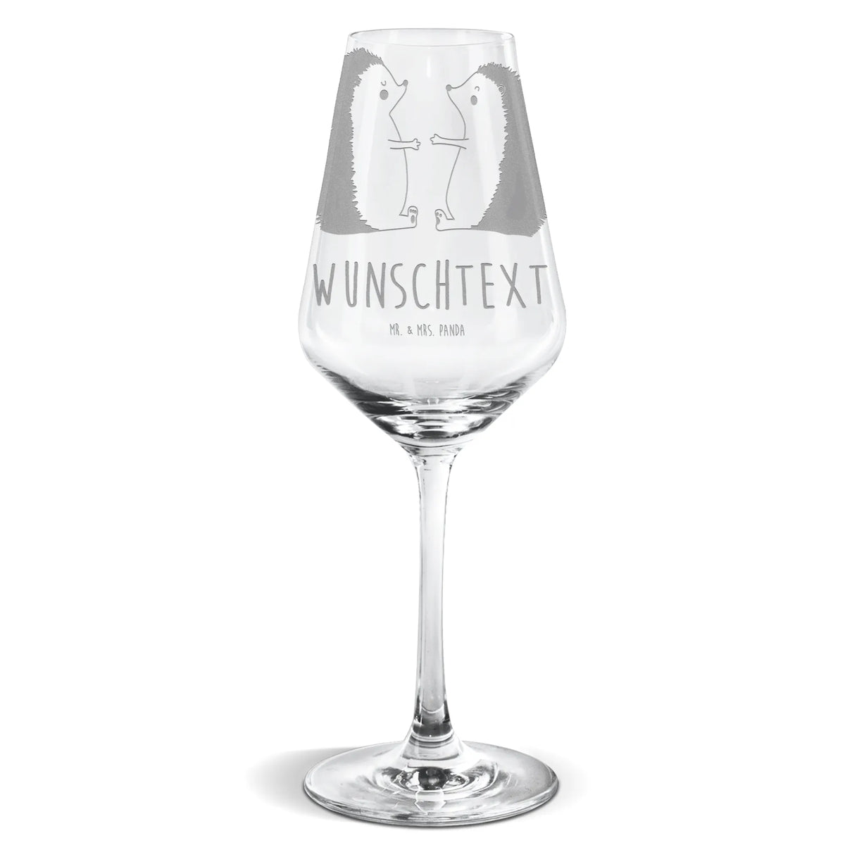 Personalized White Wine Glass Hedgehogs in love Loving, Two, Together, Marriage, Proposal of marriage, Love gift, gift for her, gift for him, anniversary gift, Girlfriend, Engaged, In love, Friend, Wedding, Married, Anniversary, Wedding anniversary, Proof of love, Gift