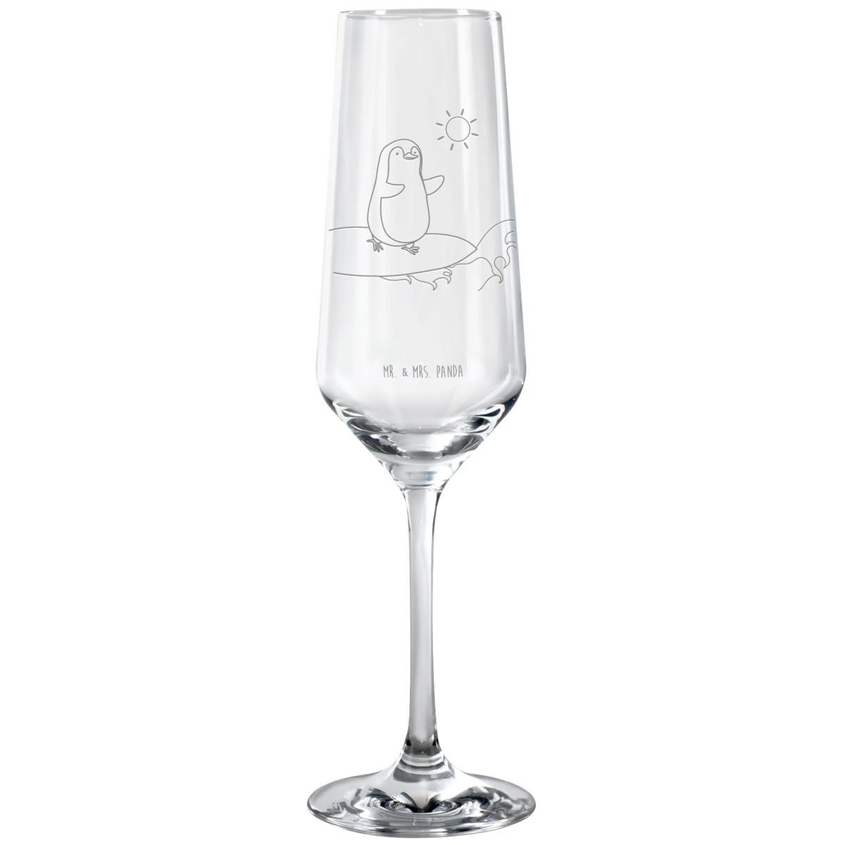 Sektglas Pinguin Surfer