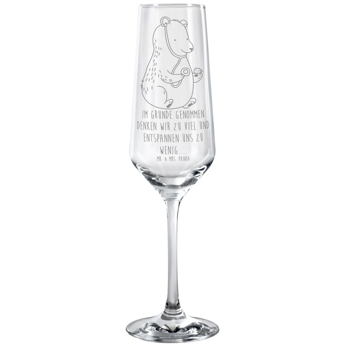 Sparkling wine glass bear Physician Kelchglas, Flute Glas, Proseccoglas, Sektglas, Sektflöte, Sektglas graviert, Glas, Sektkelch, Champagnerglas, Geschenkglas, Sektglas mit Gravur, Trinkglas, graviertes sektglas, Schaumweinglas, dekorglas, Teddy, Bär, Teddybär, Arzt, Professorin, Ärztin, Doktor, Doktorin, Professor