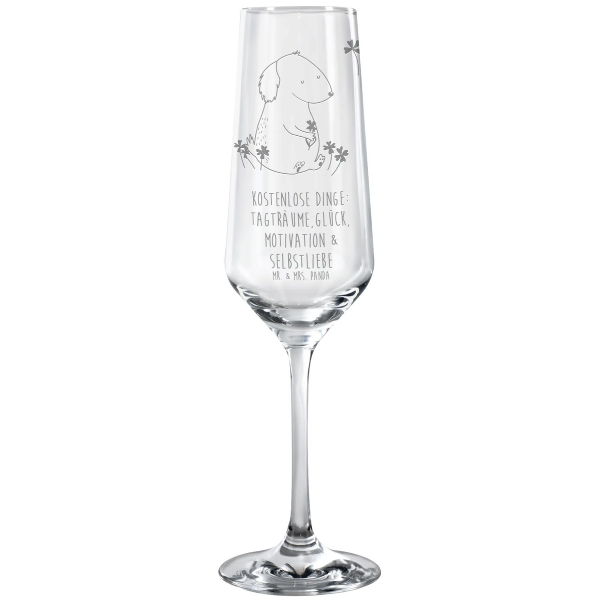 Sektglas Hund Kleeblatt dekorglas, Sektglas mit Gravur, graviertes sektglas, Schaumweinglas, Trinkglas, Sektflöte, Kelchglas, Flute Glas, Glas, Champagnerglas, Geschenkglas, Proseccoglas, Sektkelch, Sektglas graviert, Sektglas, Hund, Hunderasse, Hundebesitzer, Hundemotiv, Haustier, Tierliebhaber, Sprüche, Neuanfang, Achtsamkeit, Kleeblatt, Selbstliebe, Motivation, Tagträume, Glücksbringer, Glück, Geschenk