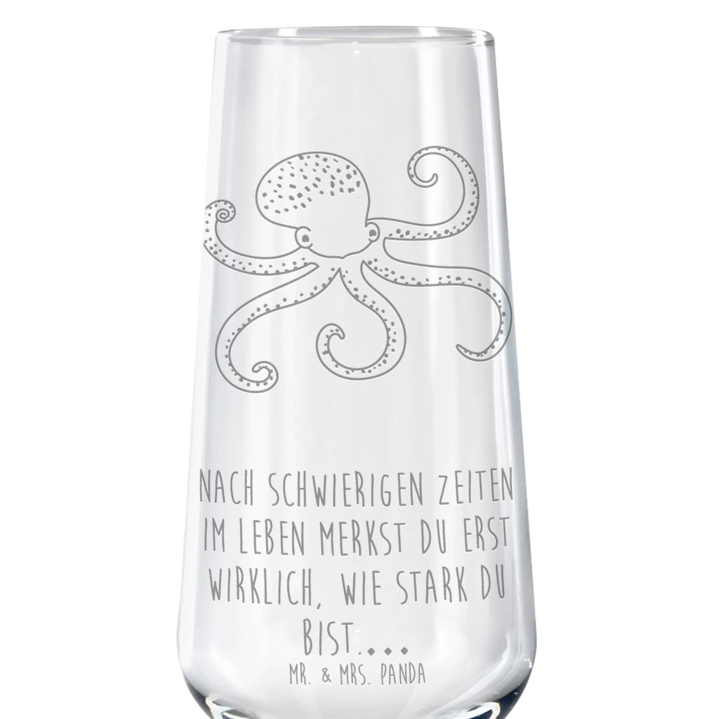 Sparkling wine glass Squid small animals, cute, funny, cute animal motives, hand drawn, small world, funny sayings, good mood, happy, gifts, gift ideas, special gifts, animal lover, card, squid, sea, arms, octopus, water, ocean, sea animal