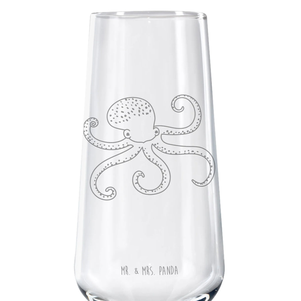 Sparkling wine glass Squid small animals, cute, funny, cute animal motives, hand drawn, small world, funny sayings, good mood, happy, gifts, gift ideas, special gifts, animal lover, card, squid, sea, arms, octopus, water, ocean, sea animal