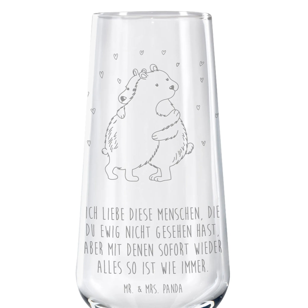 Sparkling wine glass Icebear Embrace small animals, cute, funny, cute animal motives, hand drawn, small world, funny sayings, good mood, happy, gifts, gift ideas, special gifts, animal lover, card