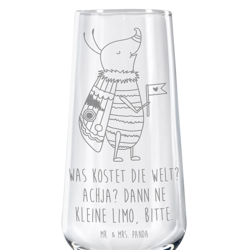Sparkling wine glass Moth flag small animals, cute, funny, cute animal motives, hand drawn, small world, funny sayings, good mood, happy, gifts, gift ideas, special gifts, animal lover, card, Moth, Kitchen decoration, Saying funny, How much does the world cost, Beetle