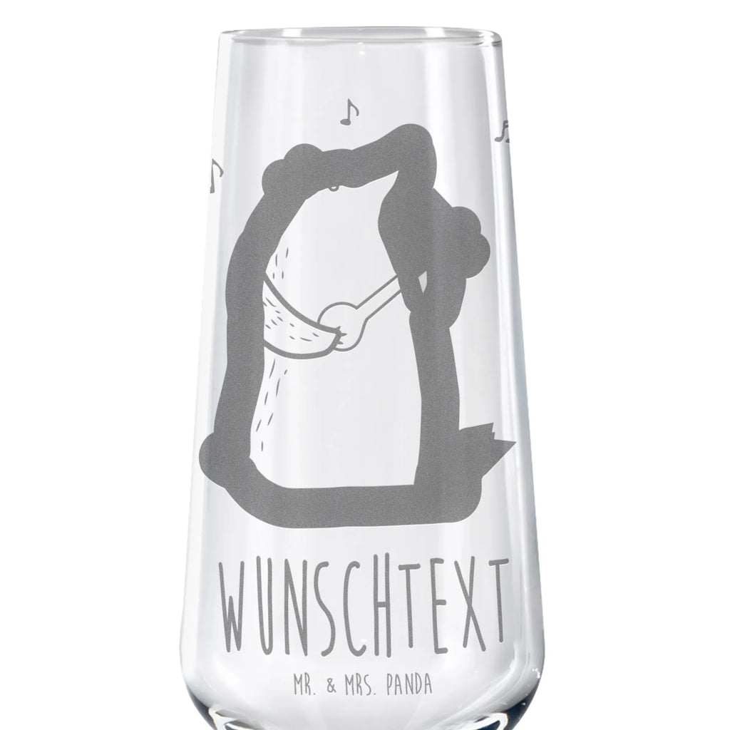 Personalized Sparkling Wine Glass bear song bear, teddy, teddy bear, cuddly toy, love song, girlfriend, gift, love, song, saying, woman, valentine, Bear, partner, heart