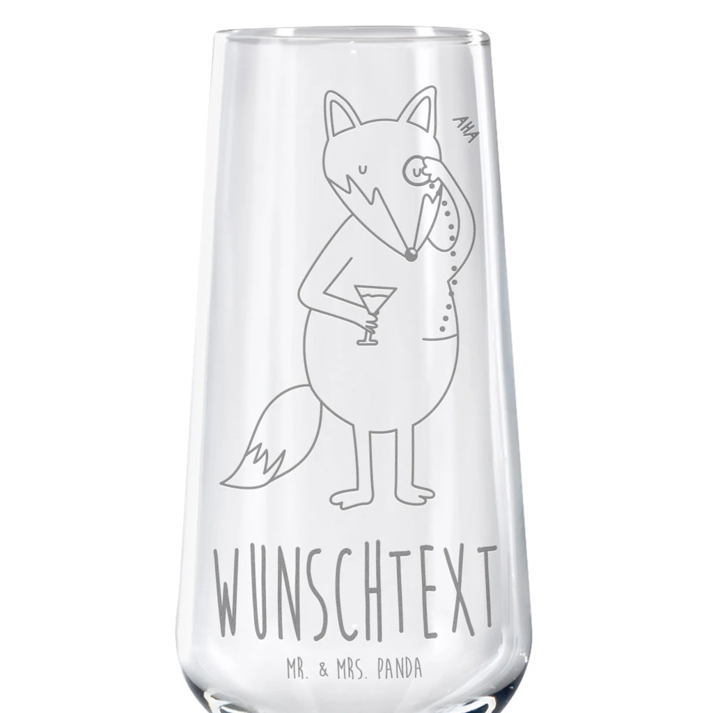 Personalized Sparkling Wine Glass Fox lord fox, foxes, forest wildlife, clever as a fox, animal lover, motivation saying, words of consolation, lovesickness gift, problem solving, saying funny