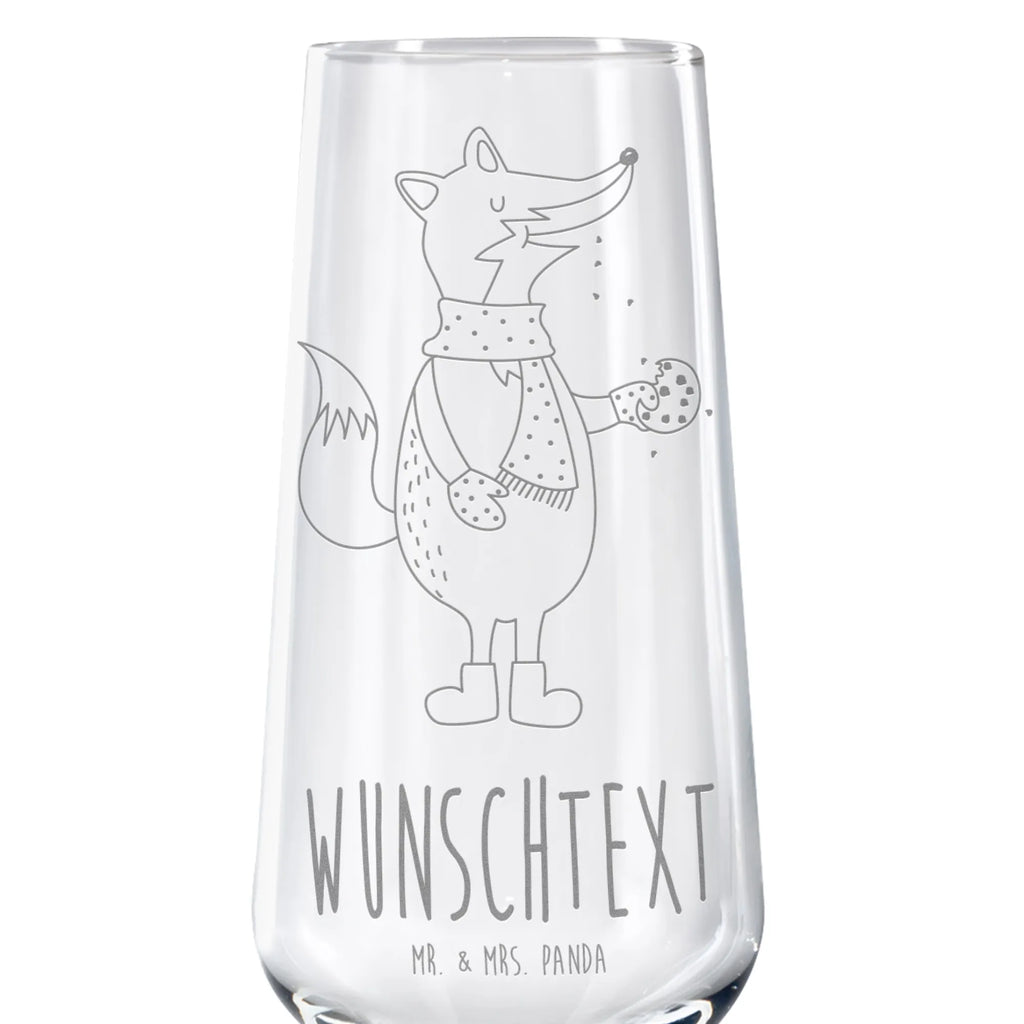 Personalized Sparkling Wine Glass Fox biscuit fox, foxes, forest wildlife, clever as a fox, animal lover, baking saying, love, cookies, christmas time, winter, kitchen decoration, christmas present