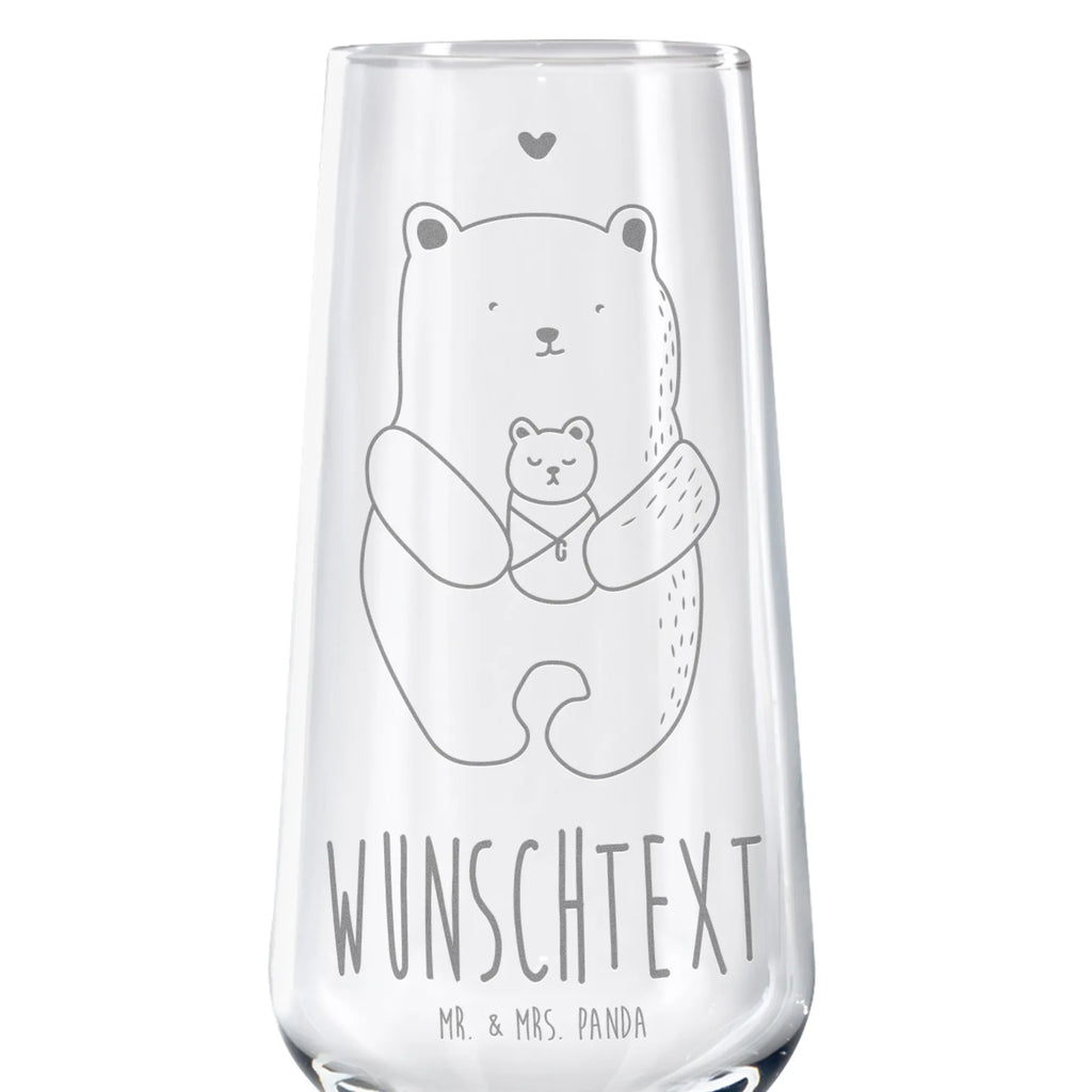 Personalized Sparkling Wine Glass bear infant bear, teddy, teddy bear, cuddly toy, niece, grandchild, parents, birth, mother, baby, grandson, baptism, congratulations, baptized child, nephew, birthday