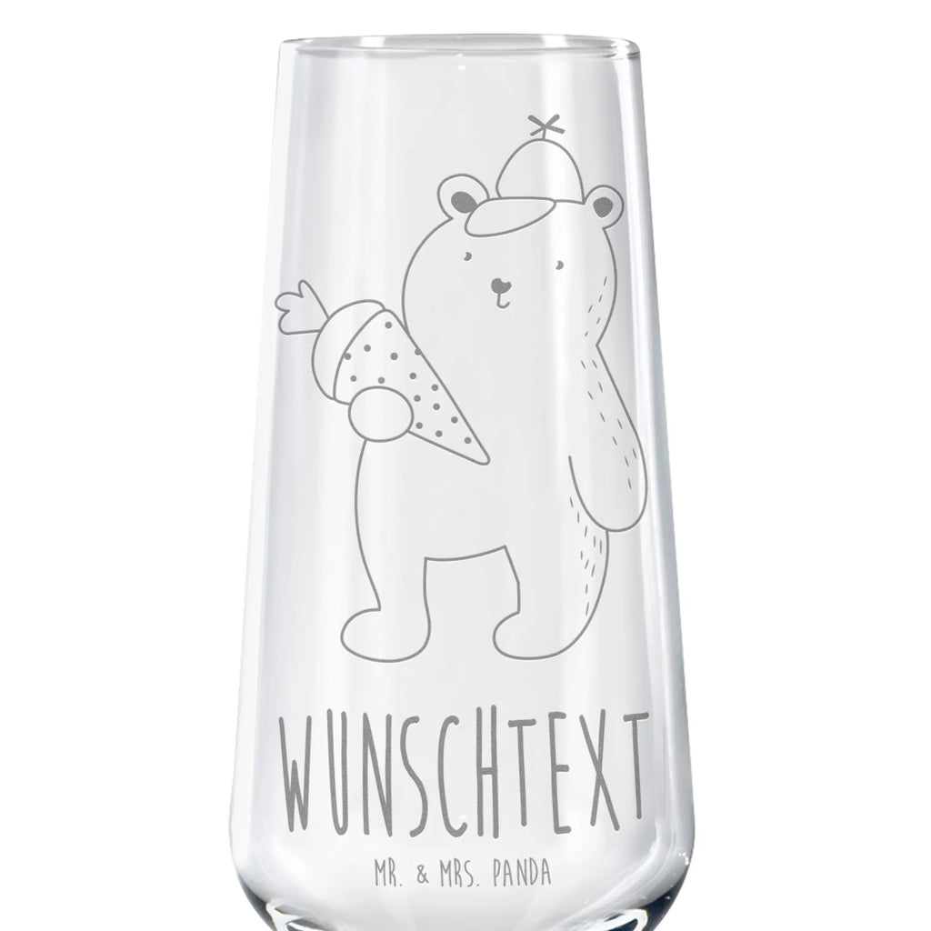 Personalized Sparkling Wine Glass bear School cone bear, teddy, teddy bear, cuddly toy, School gift, Bear motif, School enrolment gift, Primary school, Starting school, First day of school gift, School bag