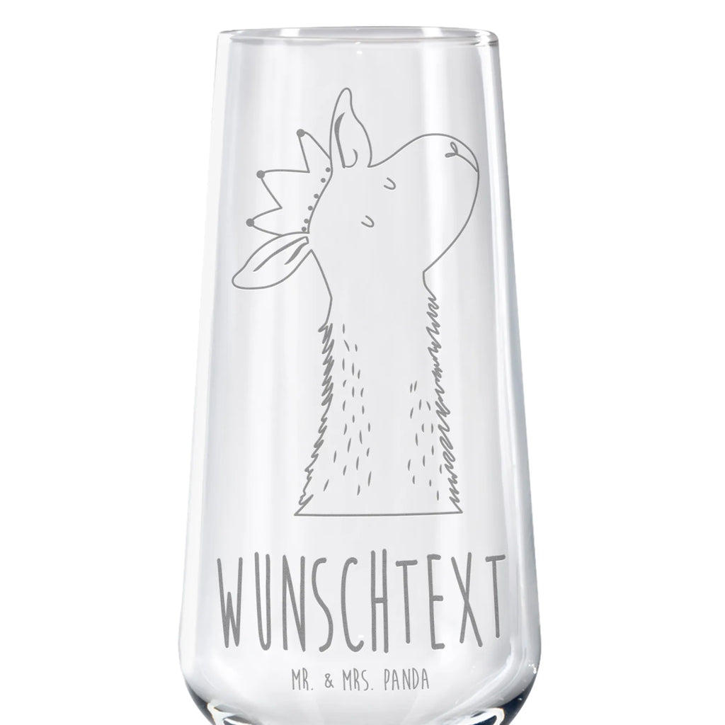Personalized Sparkling Wine Glass llama head king Llama, llama, alpaca, trendy animal, boss, high school graduation, mum, queen, girlfriend, dad, colleague, lama, office colleague, king, lamas, supervisor
