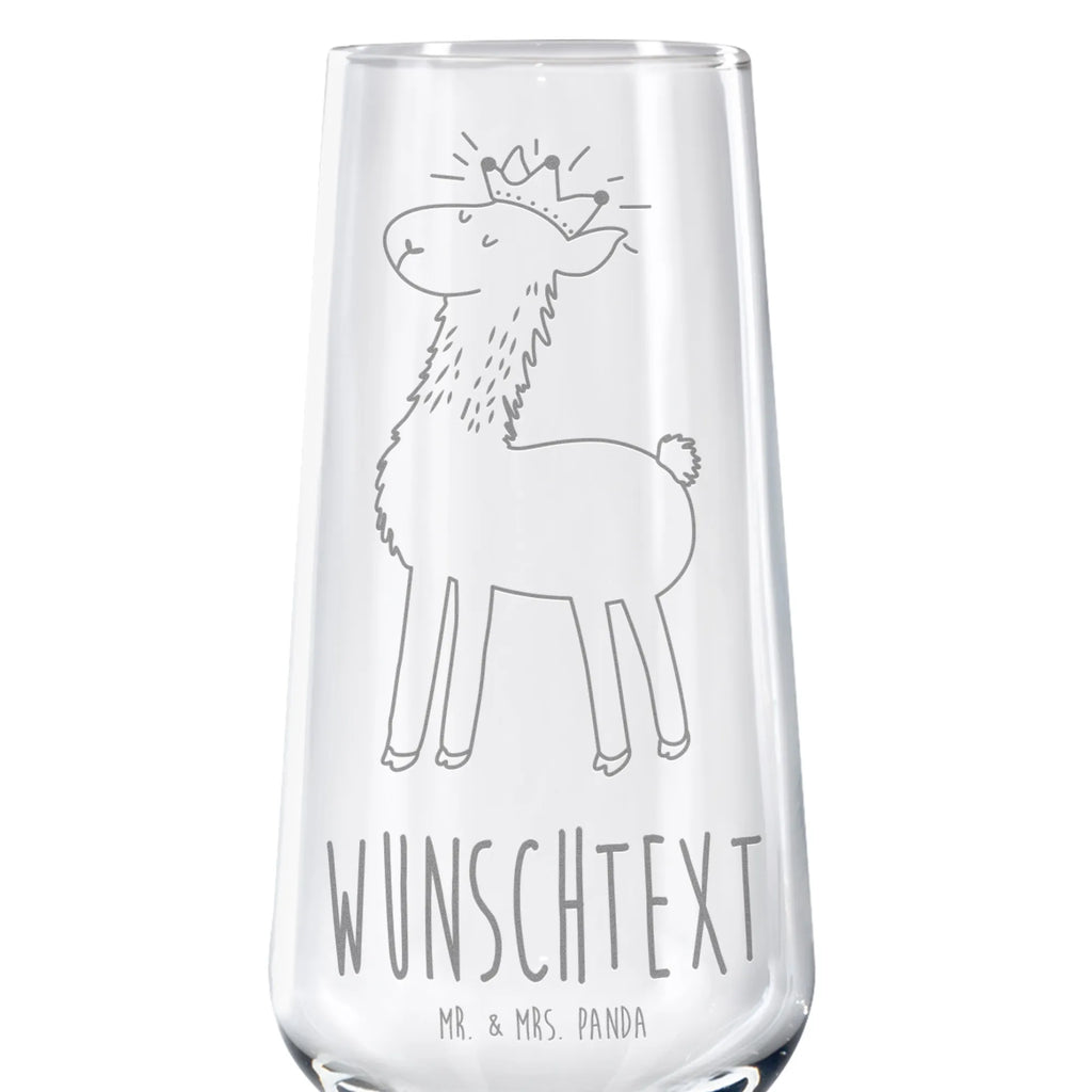 Personalized Sparkling Wine Glass lama king Llama, llama, alpaca, trendy animal, office colleague, dad, lamas, queen, supervisor, king, colleague, high school graduation, lama, boss, mum, girlfriend
