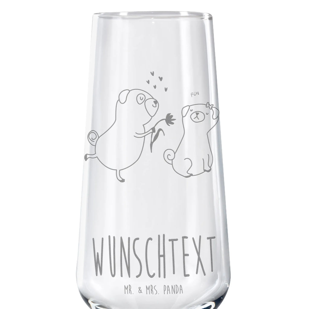 Personalized Sparkling Wine Glass pug In love dog, mutt, hound, woof, dog mama, dog breed, love dogs, love for dogs, dog decorative items, bag with dog print, funny gifts for dog owners, what do you give a dog lover, Christmas gifts for dogs, gifts for dogs, dog sayings, dog love, Pug, partner, boob, love saying. Engaged, gift friend, love, in love