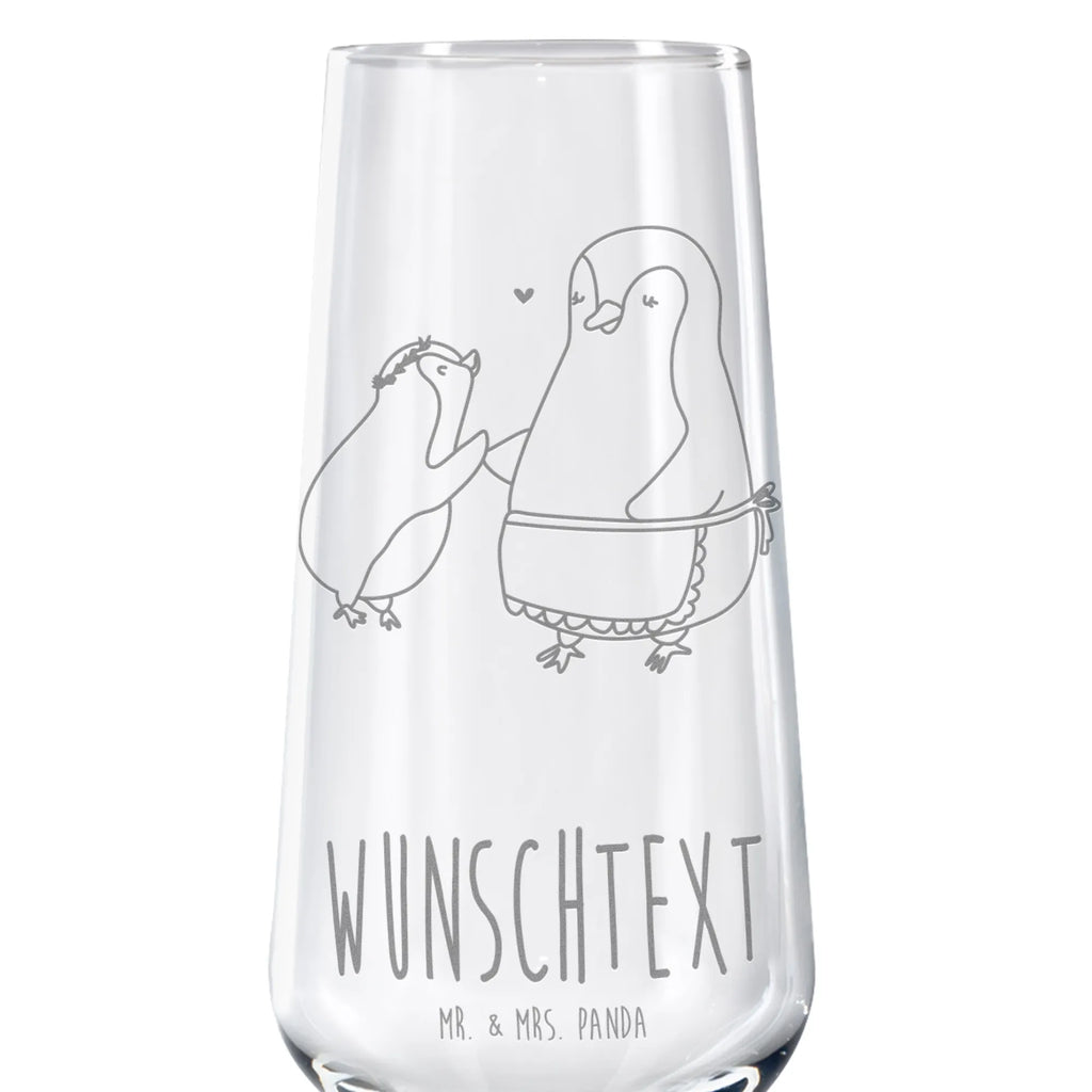 Personalized Sparkling Wine Glass Penguin with child Family, Father's Day, Mother's Day, brother, sister, Mom, Dad, Mummy, Birthday, Mommy, Mother, Gift