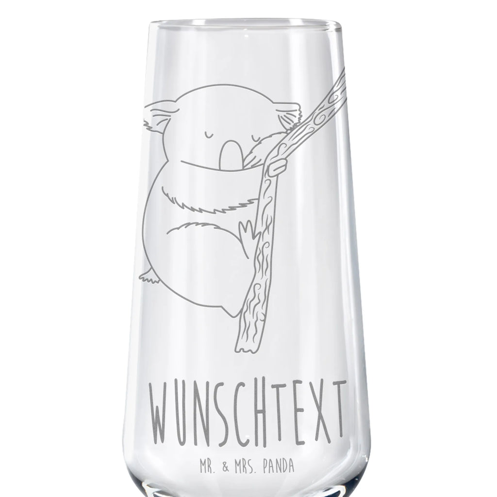 Spersonalizowany kieliszek do szampana Koala Motywy zwierzęce, dobra energia, zabawne powiedzonka, zwierzęta