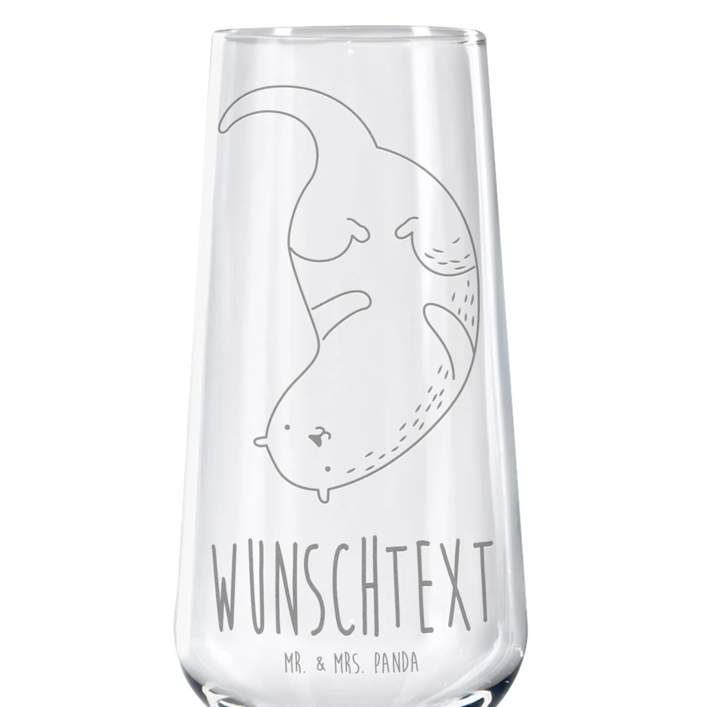 Personalized Sparkling Wine Glass otter upside down otter, marten, sea otter, European otter, water mammal, aquatic animal, baby otter, predator, water, otter gifts, animal lover, gift ideas for animal lovers, animal, mammal, water animal, gifts for people in love, Otter Sea Otter Lake Otter