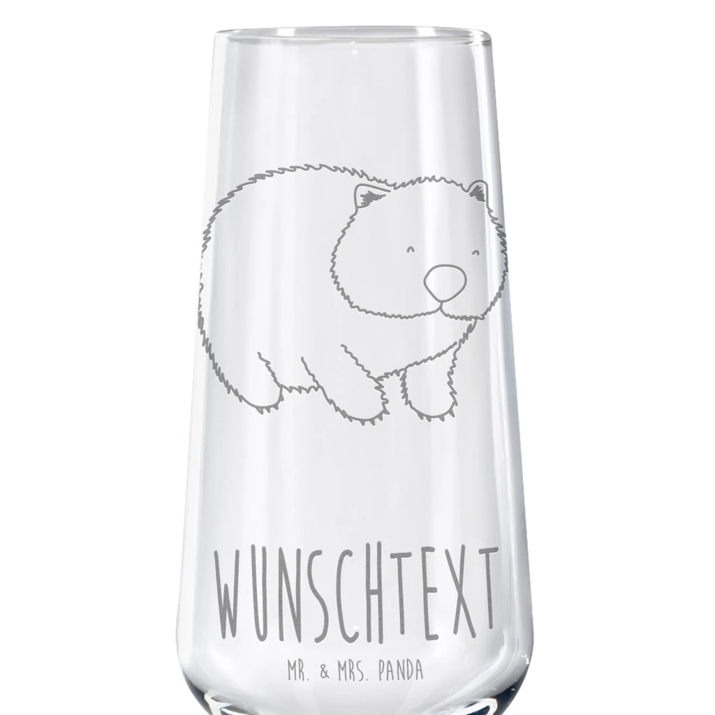 Personalized Sparkling Wine Glass Wombat small animals, cute, funny, cute animal motives, hand drawn, small world, funny sayings, good mood, happy, gifts, gift ideas, special gifts, animal lover, card, life is beautiful, motivation, Australia, saying, Wombat