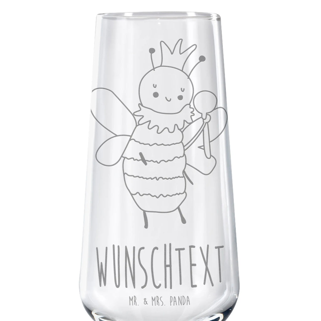 Personalized Sparkling Wine Glass bee king Bee, wasp, bumblebee
