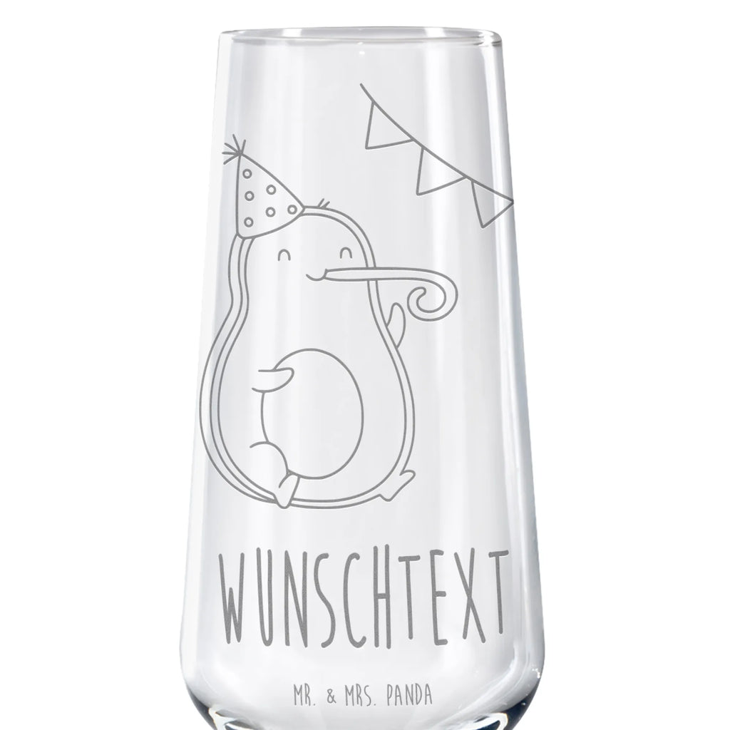 Personalized Sparkling Wine Glass avocado party time avocado, vegetables