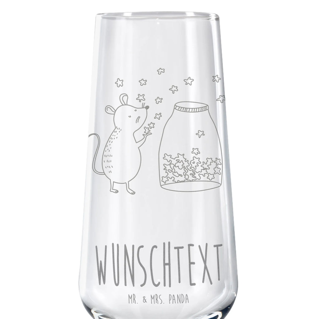 Personalized Sparkling Wine Glass Mouse Stars small animals, cute, funny, cute animal motives, hand drawn, small world, funny sayings, good mood, happy, gifts, gift ideas, special gifts, animal lover, card, first child, hope, birthday, pregnancy, baptism, Mouse, wish, dreams, birth, baptism gift, stars, child, child birthday