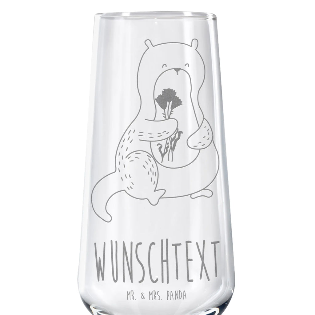 Personalized Sparkling Wine Glass otter Bunch of flowers otter, marten, sea otter, European otter, water mammal, aquatic animal, baby otter, predator, water, otter gifts, animal lover, gift ideas for animal lovers, animal, mammal, water animal, gifts for people in love, Otter Sea Otter Lake Otter