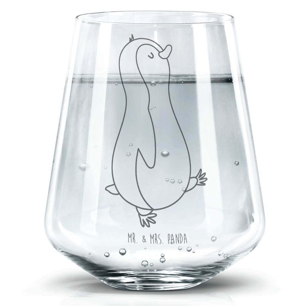 Trinkglas Pinguin marschierend Trinkglas, Trinkglas mit Gravur, Wasserglas, Spülmaschinenfeste Trinkglser, Pinguin, Pinguine, Frühaufsteher, Langschläfer, Bruder, Schwester, Familie