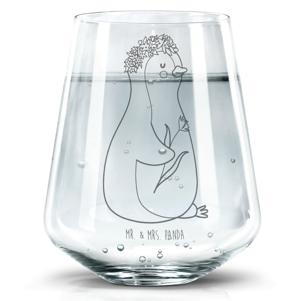 Drinking glass Penguin Flower Penguin, North Pole, Winter, Penguins, wishes, wreath of flowers, motivation, gift idea, goals, penguins, love of life, lovesickness, universe, goals in life, life