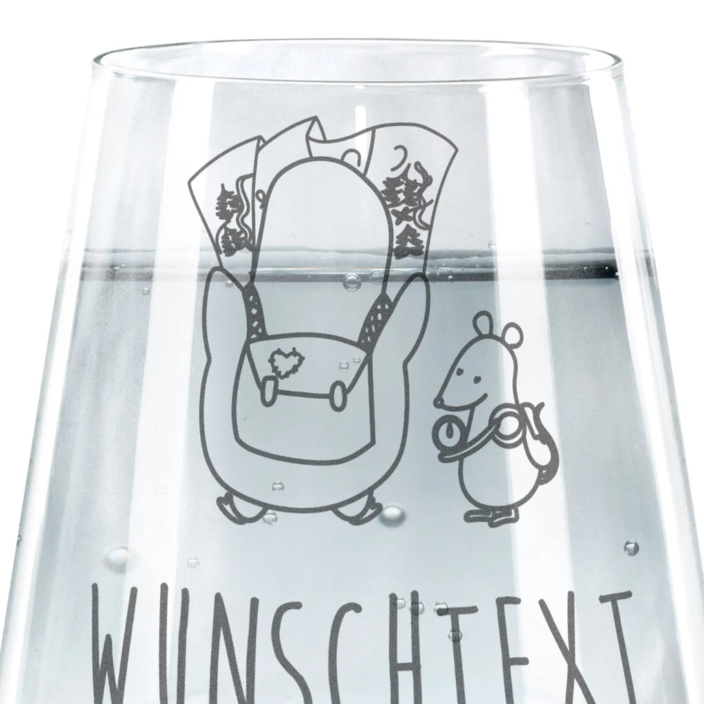 Personalized Drinking Glass Penguin & Mouse Hiker Penguin, North Pole, Winter, Penguins, penguins, wanderlust, adventurer, excursion, hiking, adventure, penguin, road trip