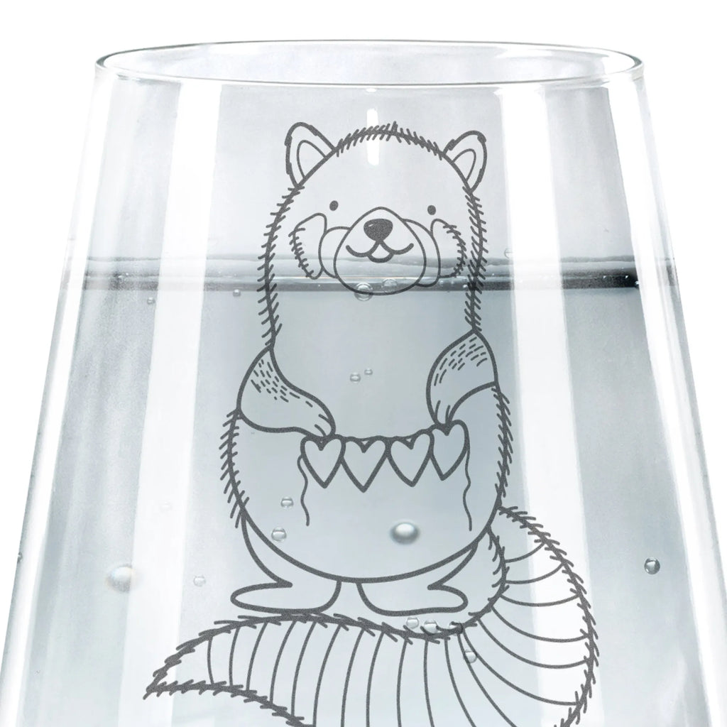 Drinking glass red panda small animals, cute, funny, cute animal motives, hand drawn, small world, funny sayings, good mood, happy, gifts, gift ideas, special gifts, animal lover, card, love, red, heart, Panda, favourite person, darling
