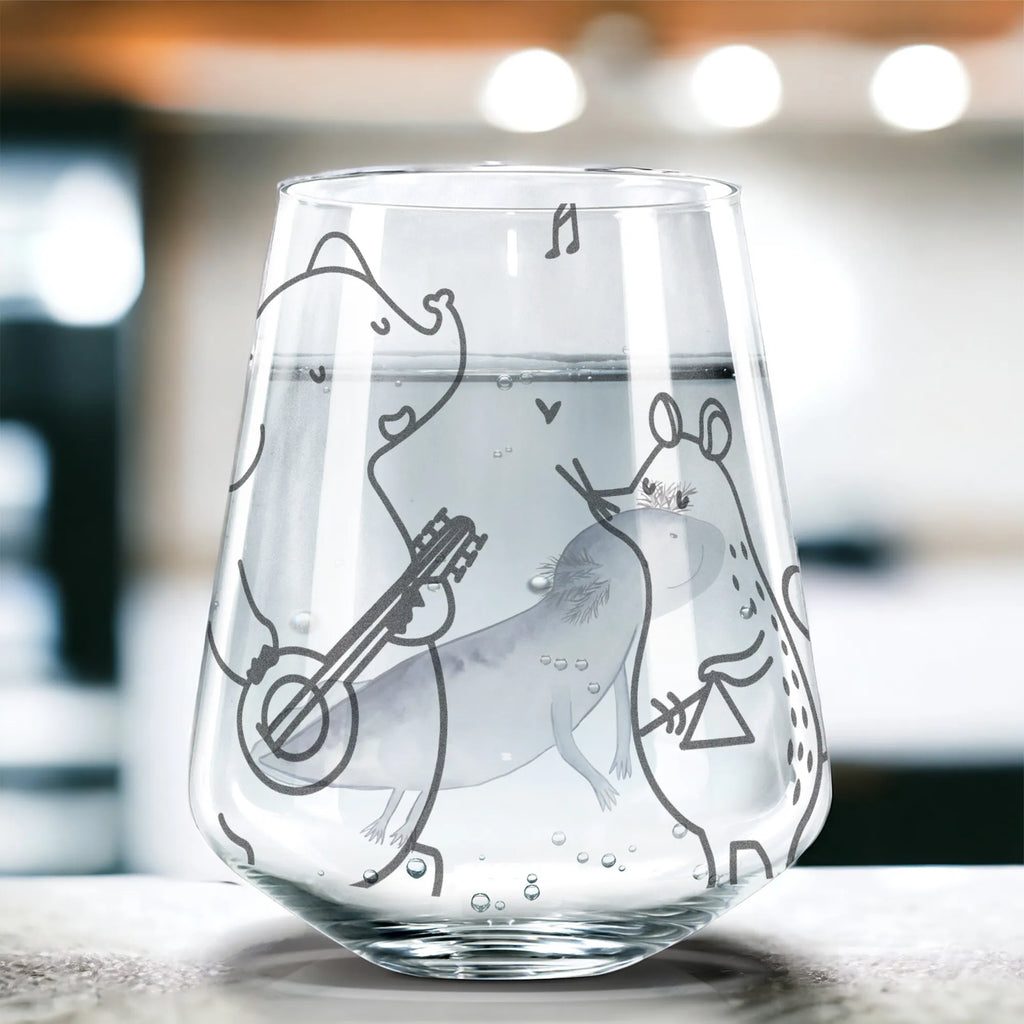 Drinking glass Big tape small animals, cute, funny, cute animal motives, hand drawn, small world, funny sayings, good mood, happy, gifts, gift ideas, special gifts, animal lover, card, band, penguin, mouse, music, dog, elephant, triangle, dolphin, musicians, guitar