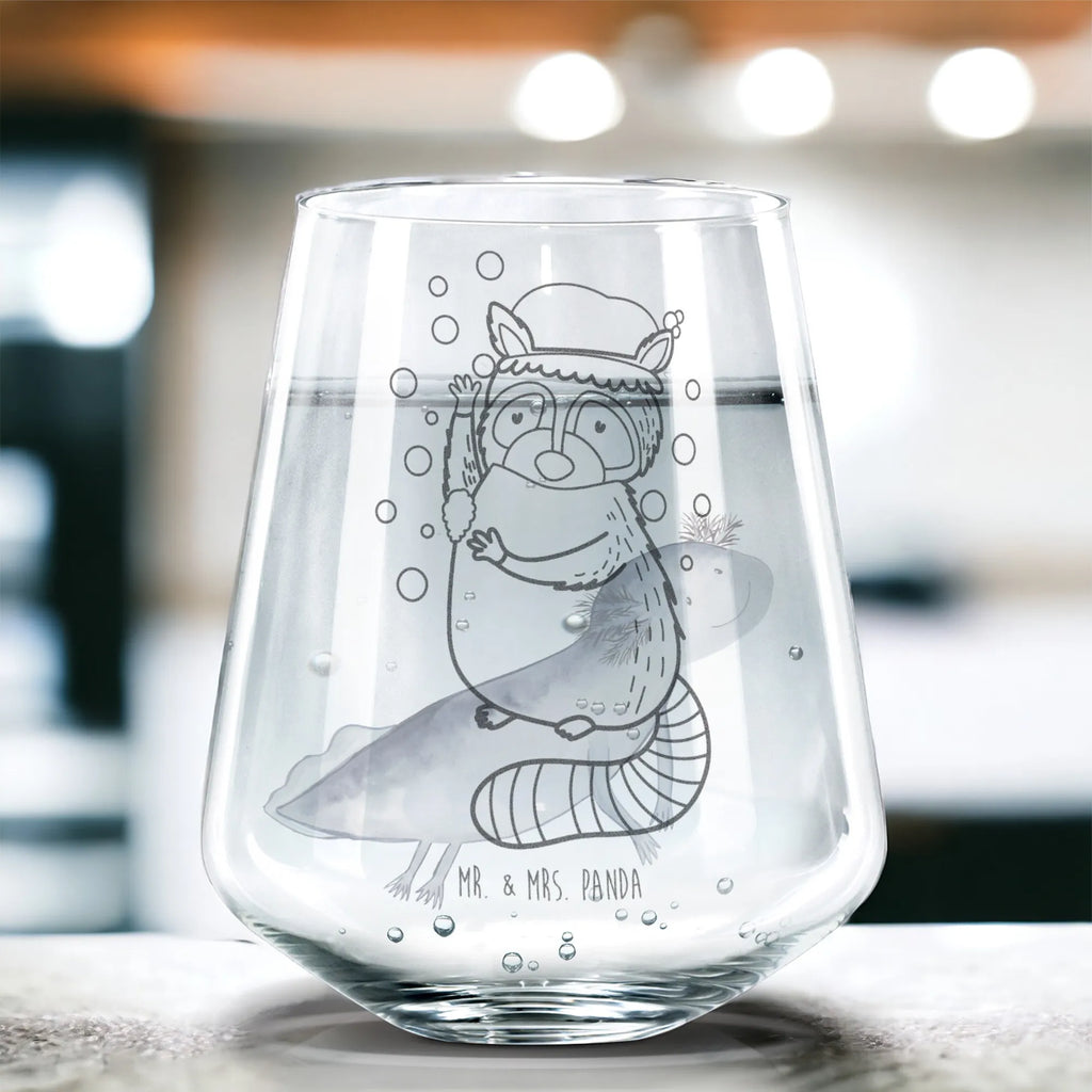 Drinking glass Raccoon small animals, cute, funny, cute animal motives, hand drawn, small world, funny sayings, good mood, happy, gifts, gift ideas, special gifts, animal lover, card, plan, soap bubbles, daydreaming, raccoon, wash
