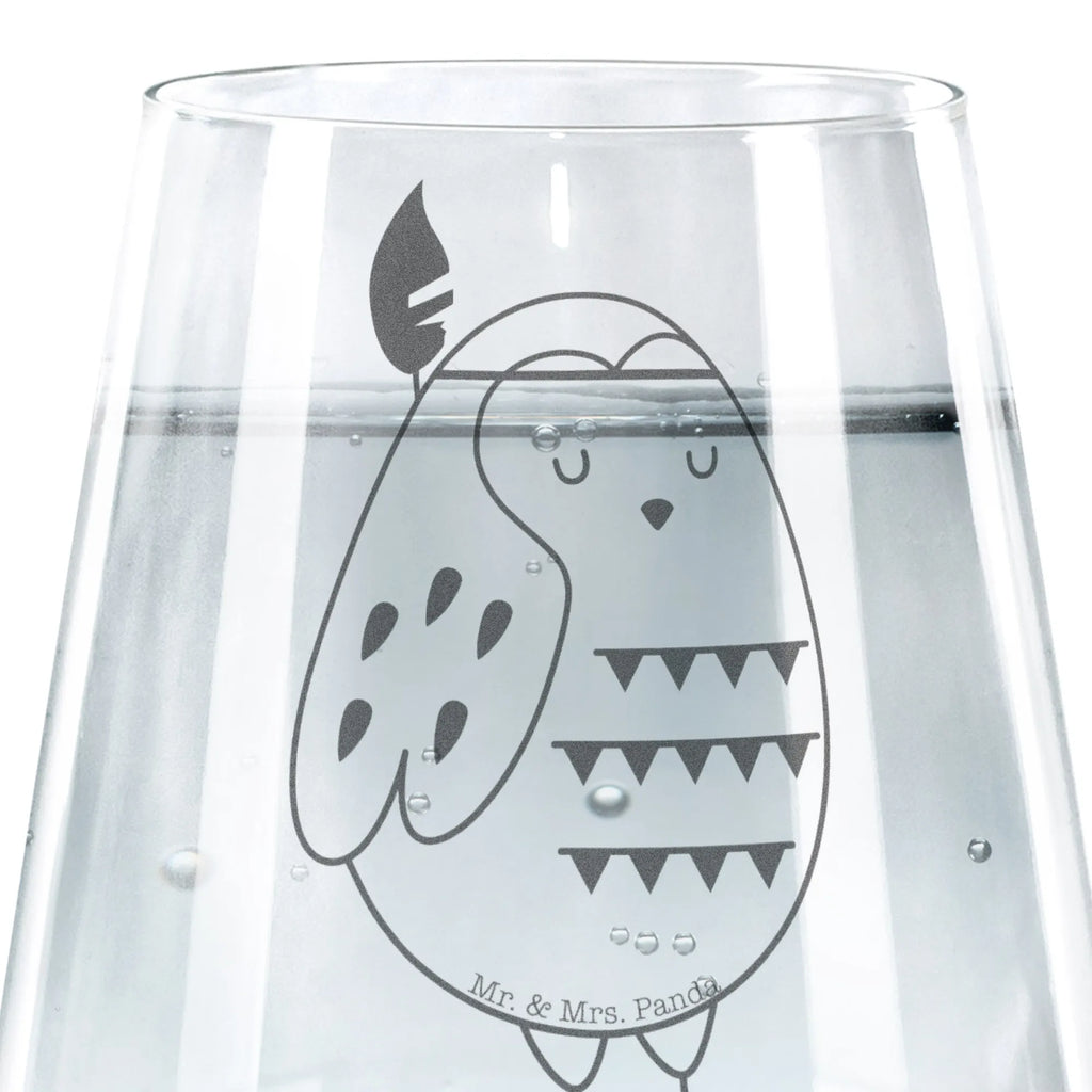 szklanka sowa Ozdoba z piór Sowa