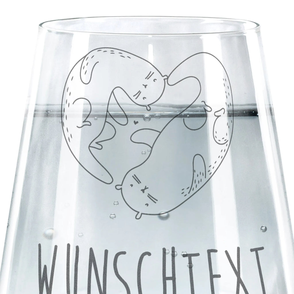 Personalized Drinking Glass otter Heart otter, marten, sea otter, European otter, water mammal, aquatic animal, baby otter, predator, water, otter gifts, animal lover, gift ideas for animal lovers, animal, mammal, water animal, gifts for people in love, love you, wedding day, proof of love, better half, engagement, heart, life together, love, anniversary, love gift