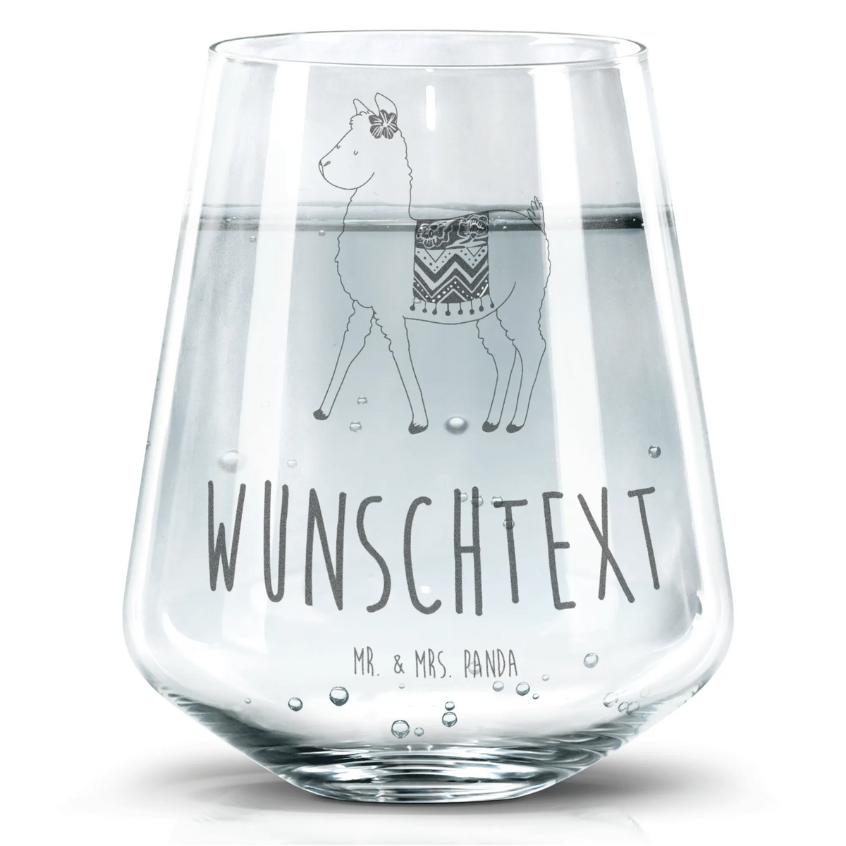 Personalized Drinking Glass alpaca Proud alpaca, llama, pako, camel, Peru, animal, favourite animal
