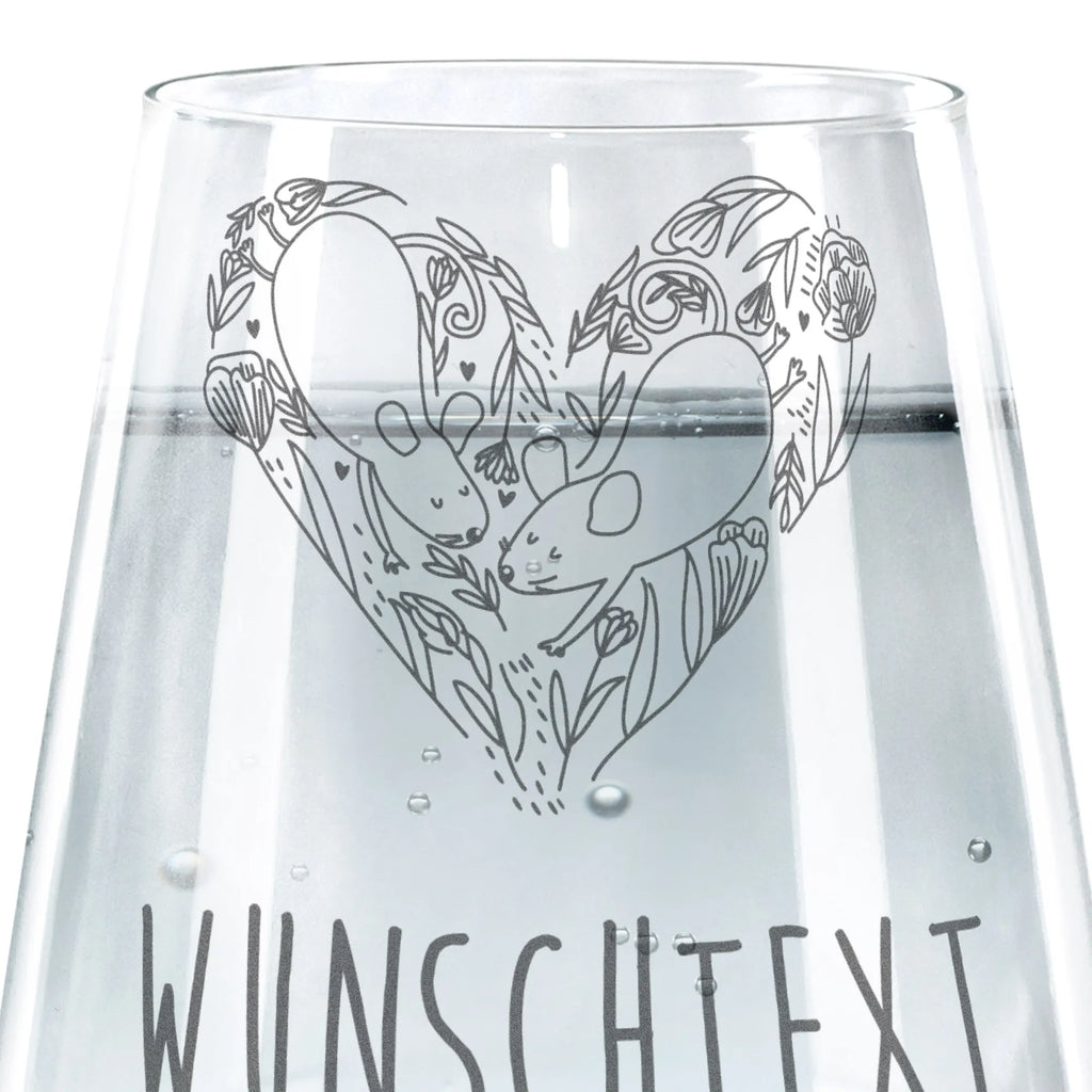 Personalized Drinking Glass Mice heart Love, Loving, Two, Together, Marriage, Engagement, Proposal of marriage, Love gift, gift for her, gift for him, anniversary gift, gift for two, love gift, love message, mouse, favourite person, togetherness, wedding, love, engagement, anniversary, proof of love, mice