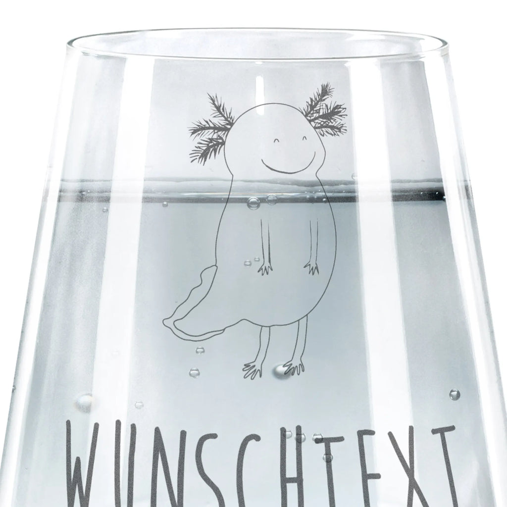 Personalized Drinking Glass axolotl Happy Axolotl, Axelotl, marine animals, Mexican walking fish, salamander, motivation, axolot, axolotl, good mood, amphibian, tail