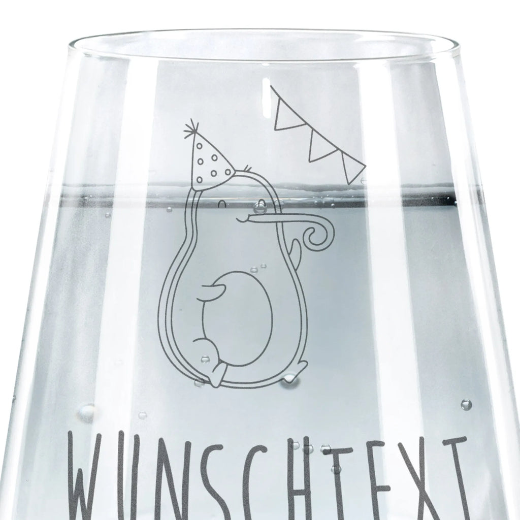 Personalized Drinking Glass avocado party time avocado, vegetables
